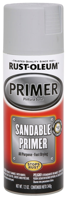 Rust-Oleum 252472 Sandable Primer, 12 oz, Gray