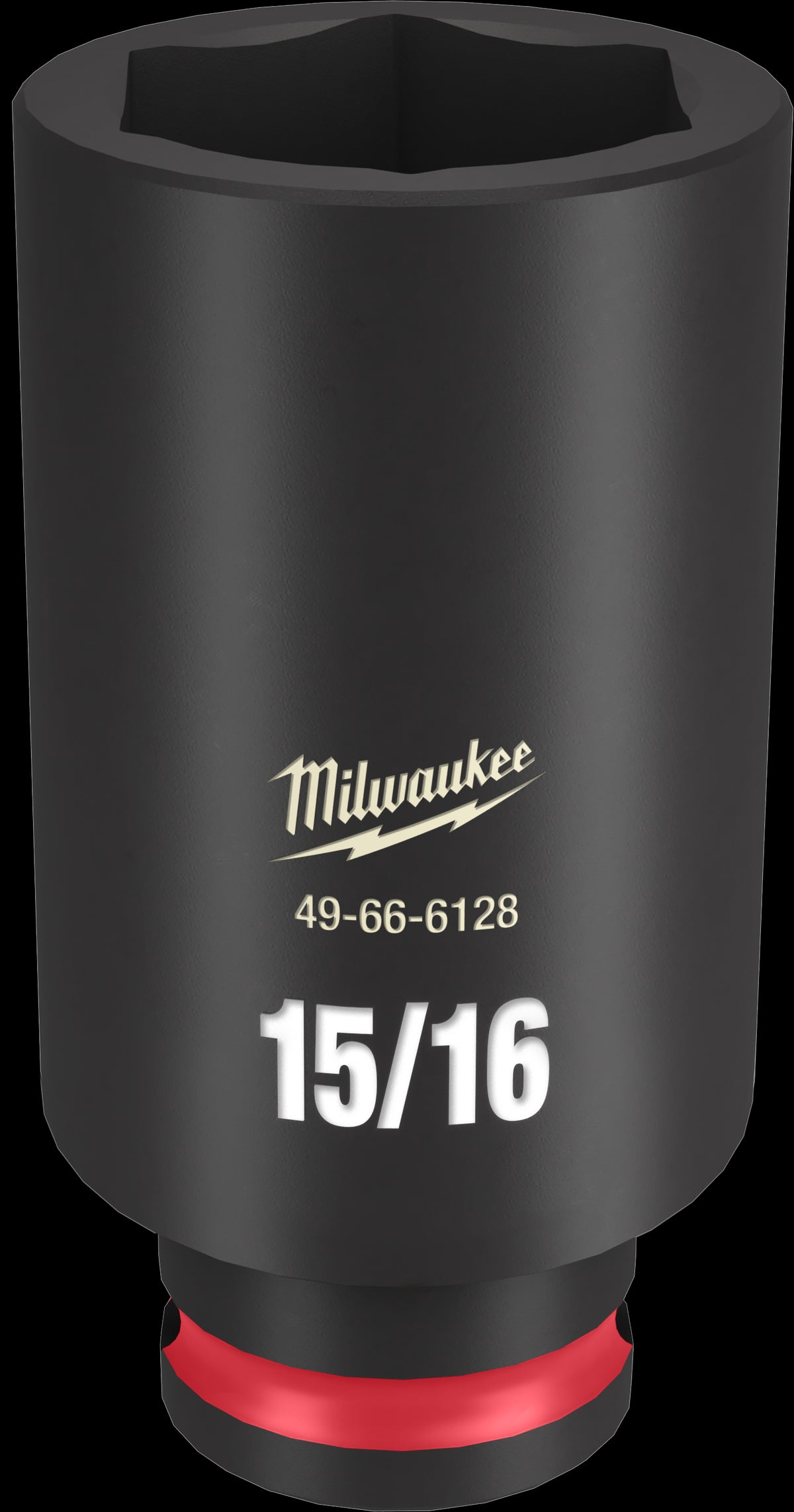 Milwaukee SHOCKWAVE Impact Duty Series 49-66-6128 Deep Impact Socket, 15/16 in Socket, 3/8 in Drive, Square Drive