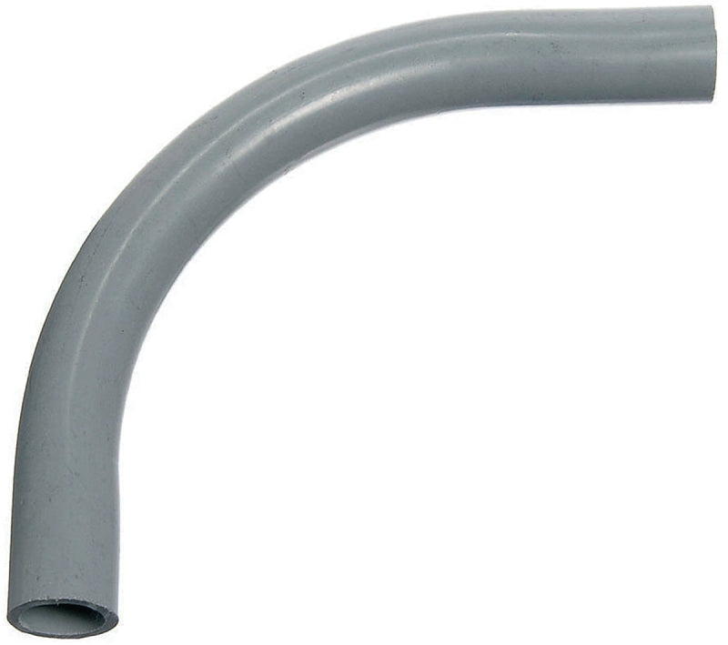 Carlon UA9FK-UPC Conduit Elbow, 90 deg Angle, 2-1/2 in Plain End, PVC, Gray