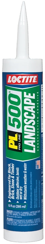 Loctite 1654392 Landscape Block Adhesive, Paste, Acetone, Beige/Tan, 10 oz Tube