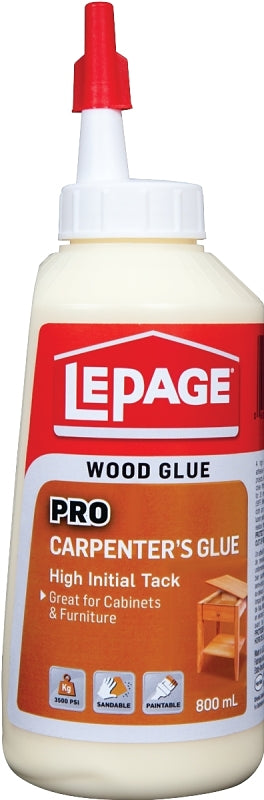 LePage 530539 Carpenter's Glue, Translucent Pale Yellow, 150 mL Bottle