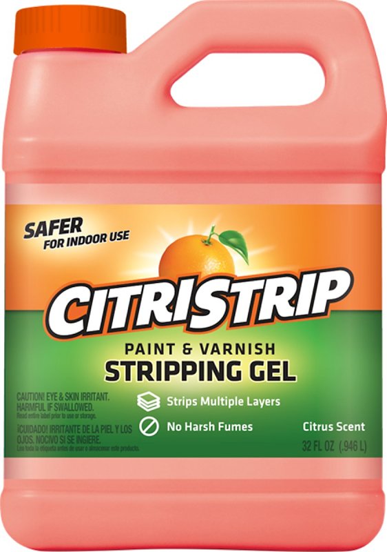 Citristrip QCSG801 Paint and Varnish Stripping Gel, Liquid, Orange