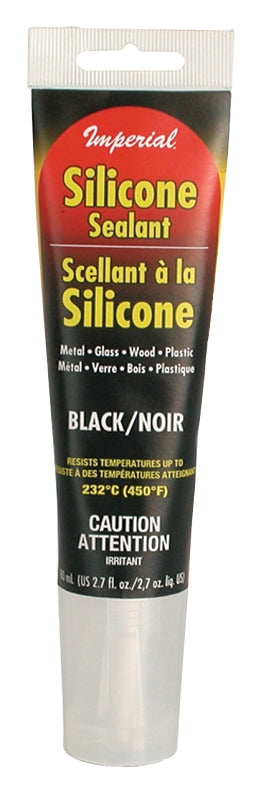 Imperial KK0309 Silicone Sealant, Paste, Black, 2.7 oz Tube