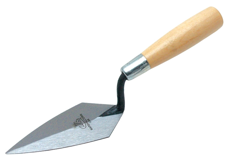 Marshalltown 45 4.5 Pointing Trowel, 4-1/2 in L Blade, 2-1/4 in W Blade, HCS Blade, Hardwood Handle