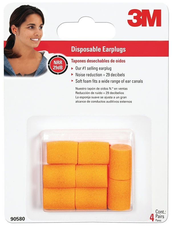 TEKK Protection 90580-00000T Ear Plugs, 29 dB NRR, Foam Ear Plug, Orange Ear Plug