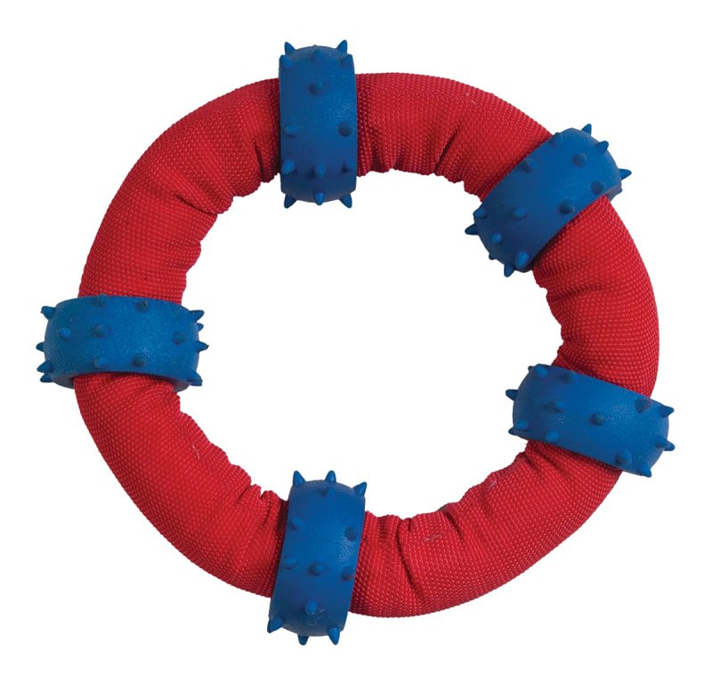 Chomper Gladiator WB11458 Dog Toy, Chew, Fetch, Toss, Tug Toy, Tuff Ring, Ballistic Nylon/Rubber