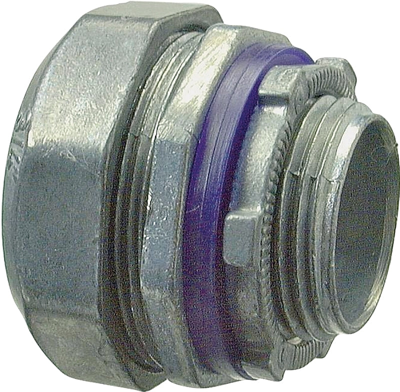 Halex 16205B Conduit Connector, 1/2 in Compression, Zinc