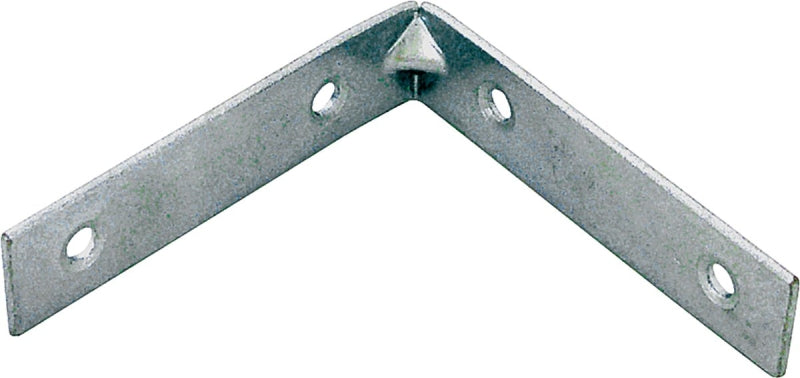Prosource CB-Z06-013L Corner Brace, 6 in L, 6 in W, 1-1/8 in H, Steel, Zinc-Plated, 4.5 mm Thick Material