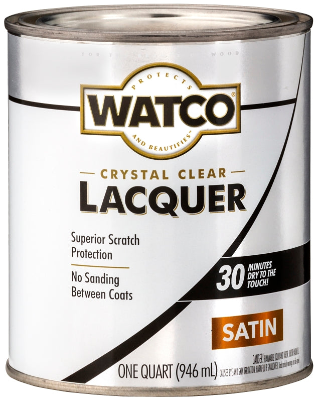 WATCO 63241 Lacquer, Liquid, Clear, 1 qt, Can