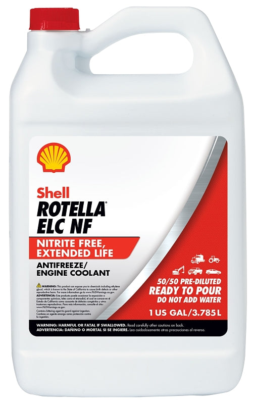 Shell Rotella 550041810 Extended Life Nitrite-Free Coolant, 1 gal Jug, Red