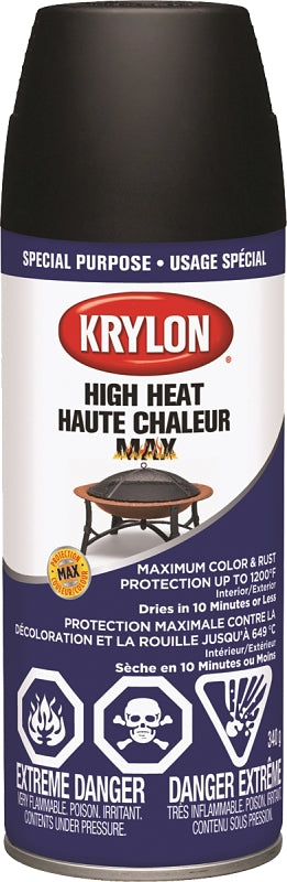 Krylon 41607 Spray Paint, Black, 12 oz, Can