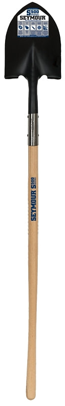 Seymour 49330 Shovel, 9-1/2 in W Blade, 14 ga, Steel Blade, Hardwood Handle, Long Handle, 48 in L Handle