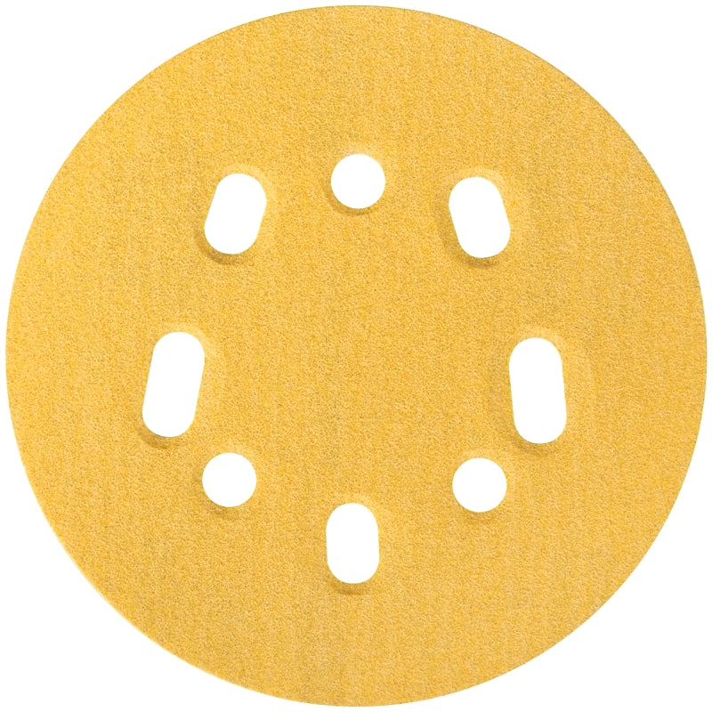 Norton 04060 Sanding Disc, 5 in Dia, Coated, P120 Grit, Medium, Aluminum Oxide Abrasive, Paper Backing, Universal Vacuum