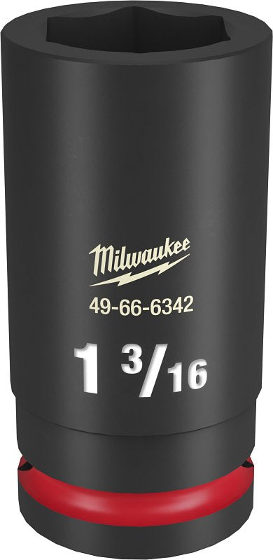 Milwaukee SHOCKWAVE Impact Duty Series 49-66-6345 Deep Impact Socket, 1-3/8 in Socket, 3/4 in Drive, Square Drive