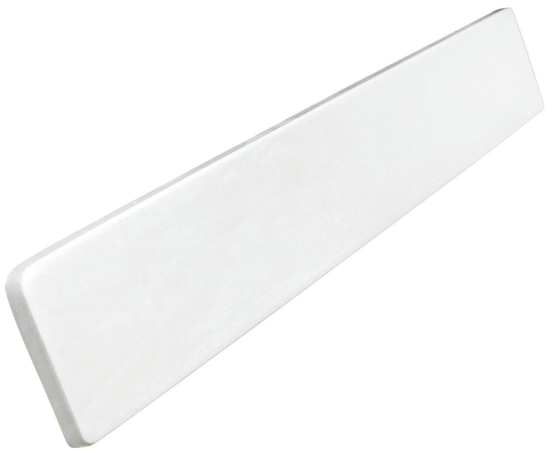 Foremost WS22R Right Handed Side Splash, 22 in OAL, 3-1/2 in OAW, 3/4 in OAH, Marble, Solid White