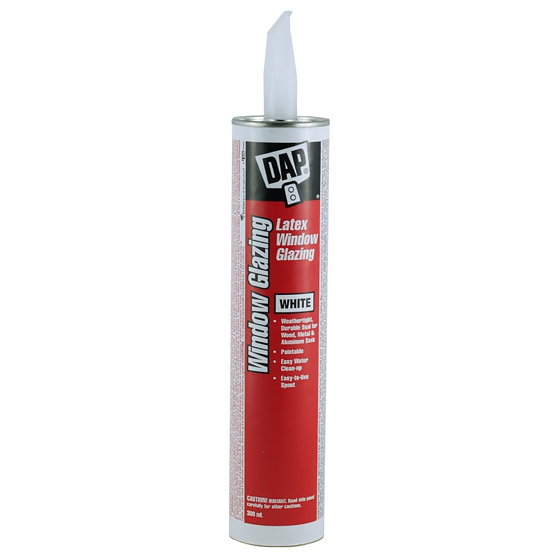 DAP 70980 Latex Window Glazing, Paste, White, 300 mL Cartridge