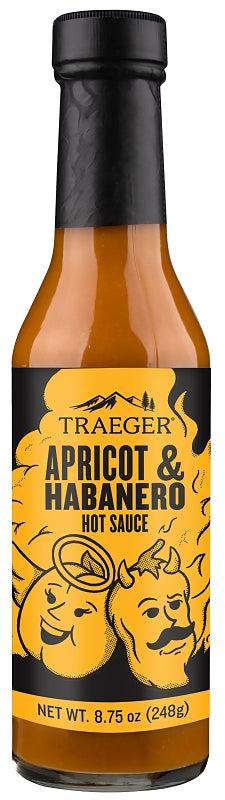 Traeger HOT003 Hot Sauce, Apricot, Habanero Flavor, 8.75 oz Bottle