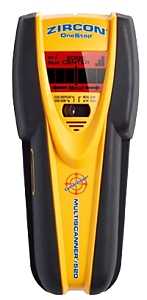 Zircon 63960 Multi-Scanner OneStep i520 with Battery, 9 V Battery, 1-1/2 in Detection, Detectable Material: Metal/Wood