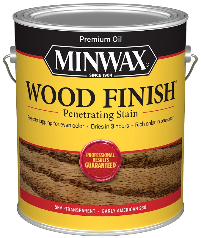 Minwax 710780000 Wood Stain, Early American, Liquid, 1 gal, Can