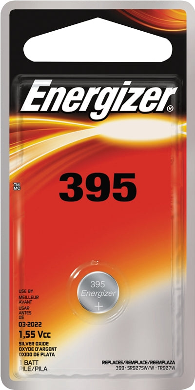 Energizer 395BPZ Coin Cell Battery, 1.5 V Battery, 51 mAh, 395 Battery, Silver Oxide