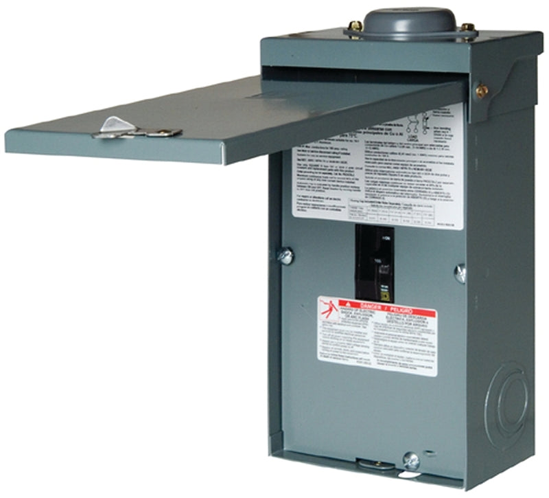 Square D QO2100NRBCP Circuit Breaker, 100 A, 2 -Space, NEMA 3R Enclosure, Flush, Surface Mounting