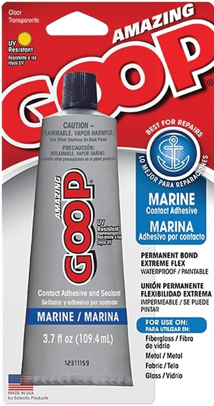 Amazing Goop 170012 Marine Adhesive, Liquid, Clear, 3.7 oz, Tube