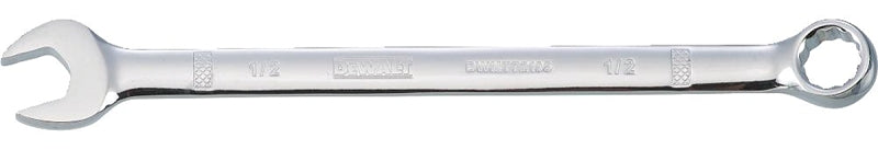 DeWALT DWMT72195OSP Combination Wrench, SAE, 1/2 in Head, 6-15/32 in L, 12-Point, Chrome, Comfort-Grip Handle