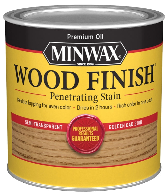 Minwax 221024444 Wood Stain, Golden Oak, Liquid, 0.5 pt, Can