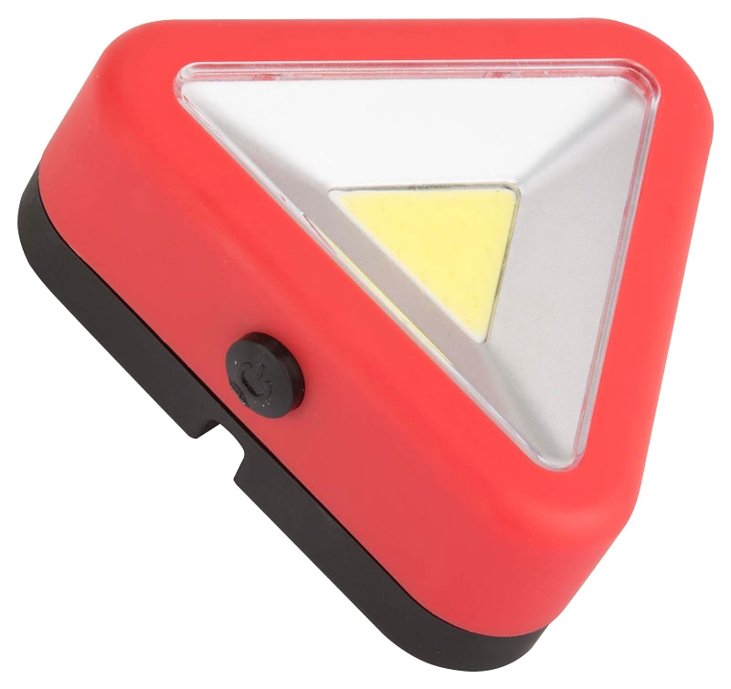 PowerZone 12620 COB LED Triangle Work Light, Red Reflector, ABS/PS Reflector, 3-1/4 in W Reflector