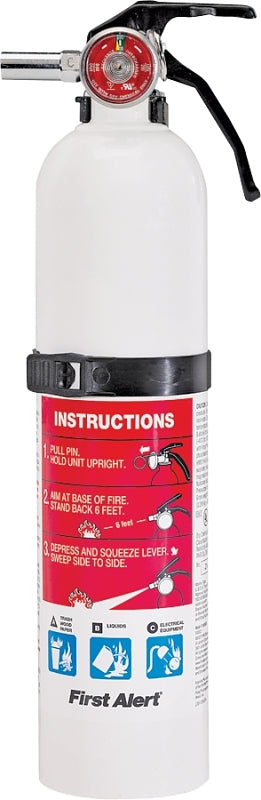 BRK MARINE1 Rechargeable Fire Extinguisher, 2.5 lb Capacity, Monoammonium Phosphate, 1-A:10-B:C Class