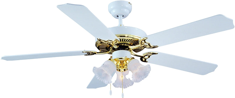 Boston Harbor CF-78025L Ceiling Fan, 0.8 A, 120 V, 5-Blade, 52 in Sweep, 2942 cfm Air