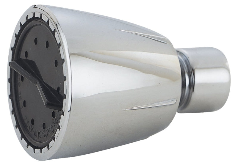 Boston Harbor B11204CP Shower Head, 1.75 gpm, 1/2-14 NPT Connection, Threaded, 1-Spray Function, Plastic, Chrome