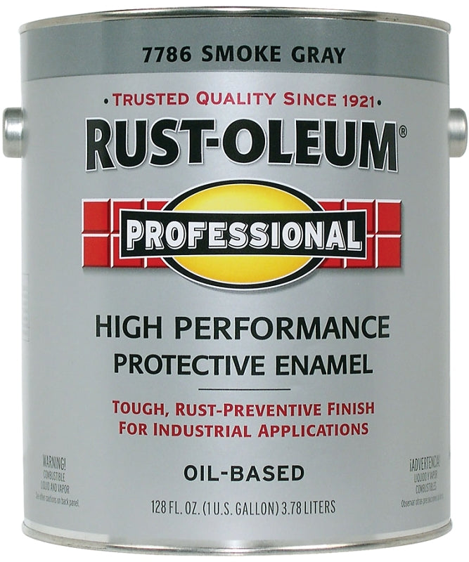 Rust-Oleum 7786402 Enamel Paint, Oil, Gloss, Smoke Gray, 1 gal, Can, 230 to 390 sq-ft/gal Coverage Area