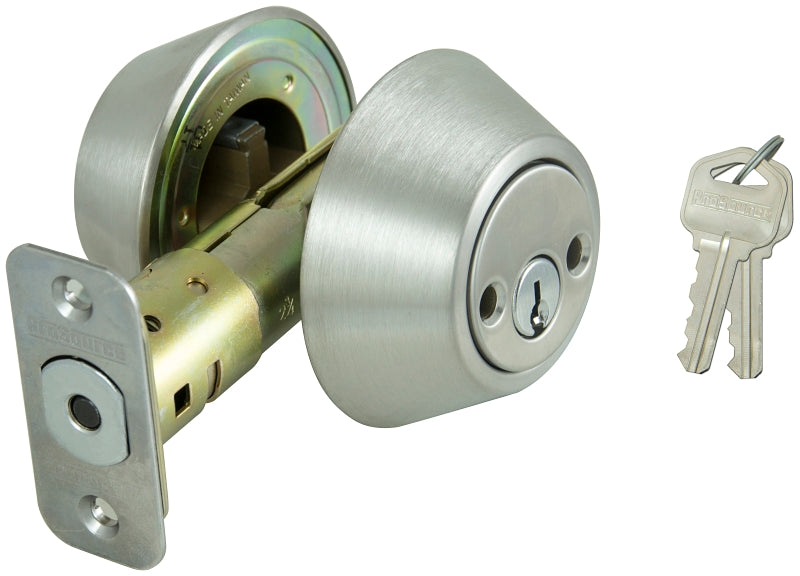 ProSource D262-RU5V Deadbolt, 3 Grade, Stainless Steel, 2-3/8 to 2-3/4 in Backset, KW1 Keyway