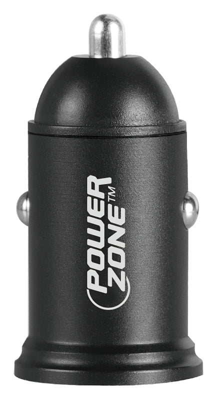 PowerZone KL-065CU Dual USB Car Charger, Black