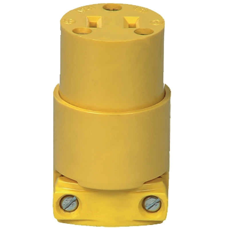 Eaton Wiring Devices 4882-BOX Electrical Connector, 2 -Pole, 15 A, 125 V, NEMA: NEMA 1-15, Yellow