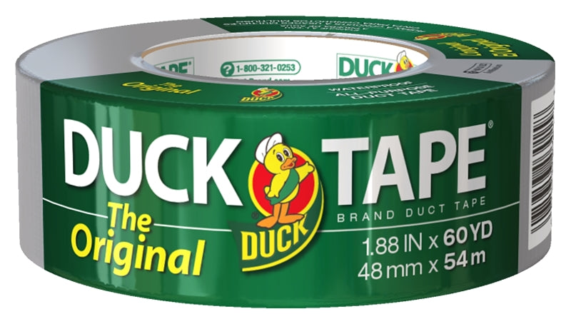 Duck 394475 Duct Tape, 60 yd L, 1.88 in W, Silver