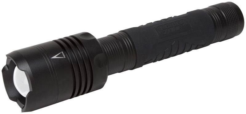 PowerZone 12169 Tactical Flashlight, AA Battery, LED Lamp, 3500 Lumens, 200 m Beam Distance, 5 hrs Run Time, Black