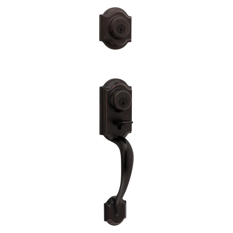 Kwikset 95530-019 Handleset, 2 Grade, Venetian Bronze, 2-3/8 x 2-3/4 in Backset, KW1 Keyway, 1-3/4 in Thick Door