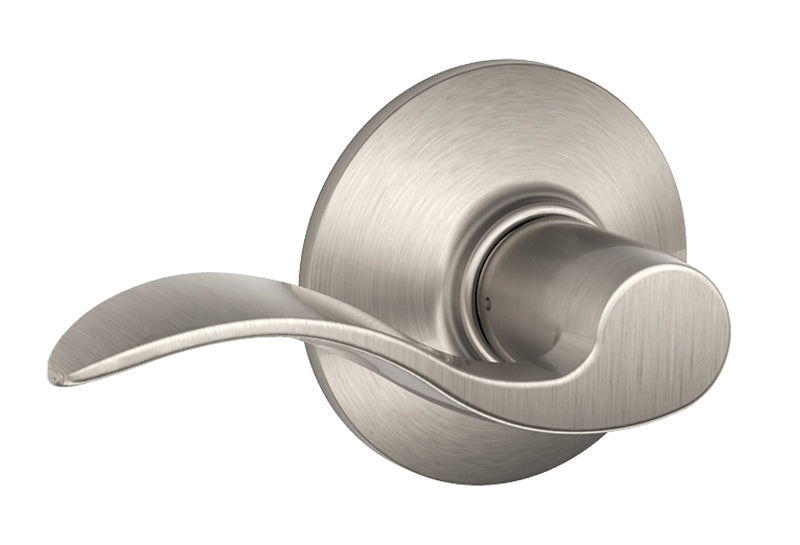 Schlage Sacramento Series F10VSAC619 Passage Lever, Mechanical Lock, Satin Nickel, Metal, Residential, 2 Grade