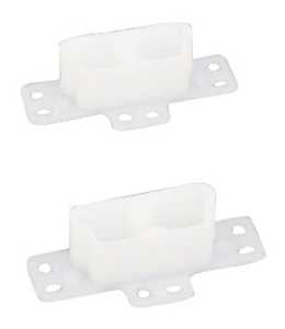 US Hardware WP-8815C Drawer Track Bracket, Plastic, White