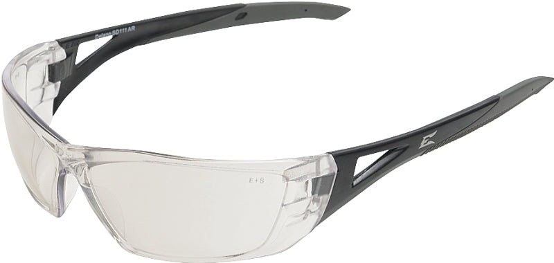 Edge SD111AR-G2 Non-Polarized Safety Glasses, Unisex, Polycarbonate Lens, Wraparound Frame, Nylon Frame, Black Frame