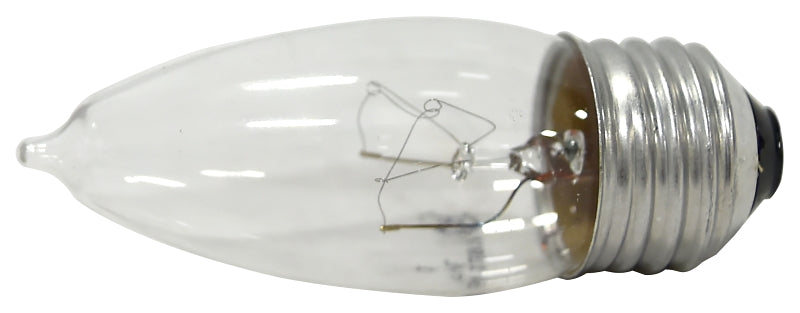 Sylvania 13654 Incandescent Lamp, 25 W, B10 Lamp, Medium Lamp Base, 180 Lumens, 2850 K Color Temp, 1500 hr Average Life