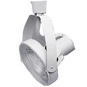 Halo LZR000401P Gimbal Ring Track Light, 0.45 A, 12 V, White, Satin