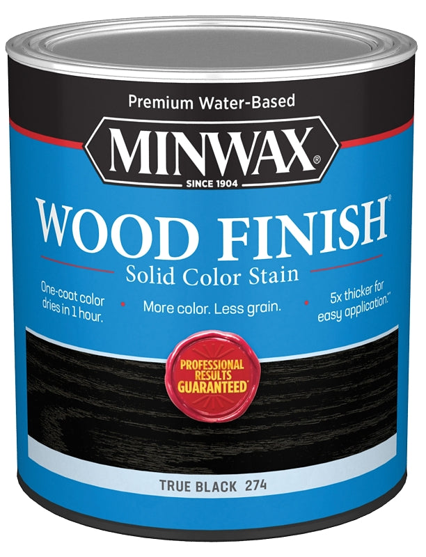 Minwax 108510000 Wood Stain, Solid Stain, True Black, Liquid, 32 fl-oz