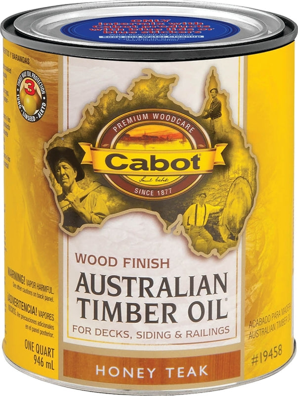 Cabot 19400 19458C Australian Timber Oil, Honey Teak, Liquid, 946 mL