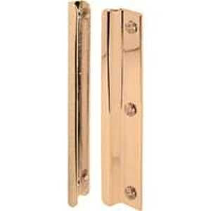 Defender Security U 9512 Entry Door Latch Shield, 6 in L, Steel, Brass