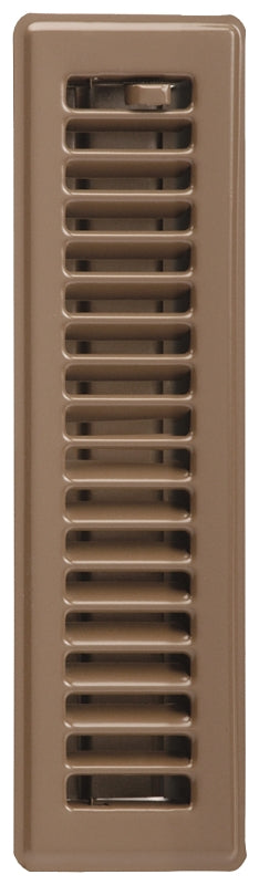 Imperial RG2000 Standard Floor Register, 11-3/4 in W Duct Opening, 2 in H Duct Opening, Steel, Brown