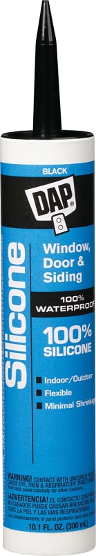 DAP 08642 Window and Door Sealant, Black, -40 to 400 deg F, 10.1 fl-oz Cartridge