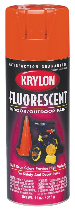 Krylon K03102777 Fluorescent Spray Paint, Yellow Orange, 11 oz